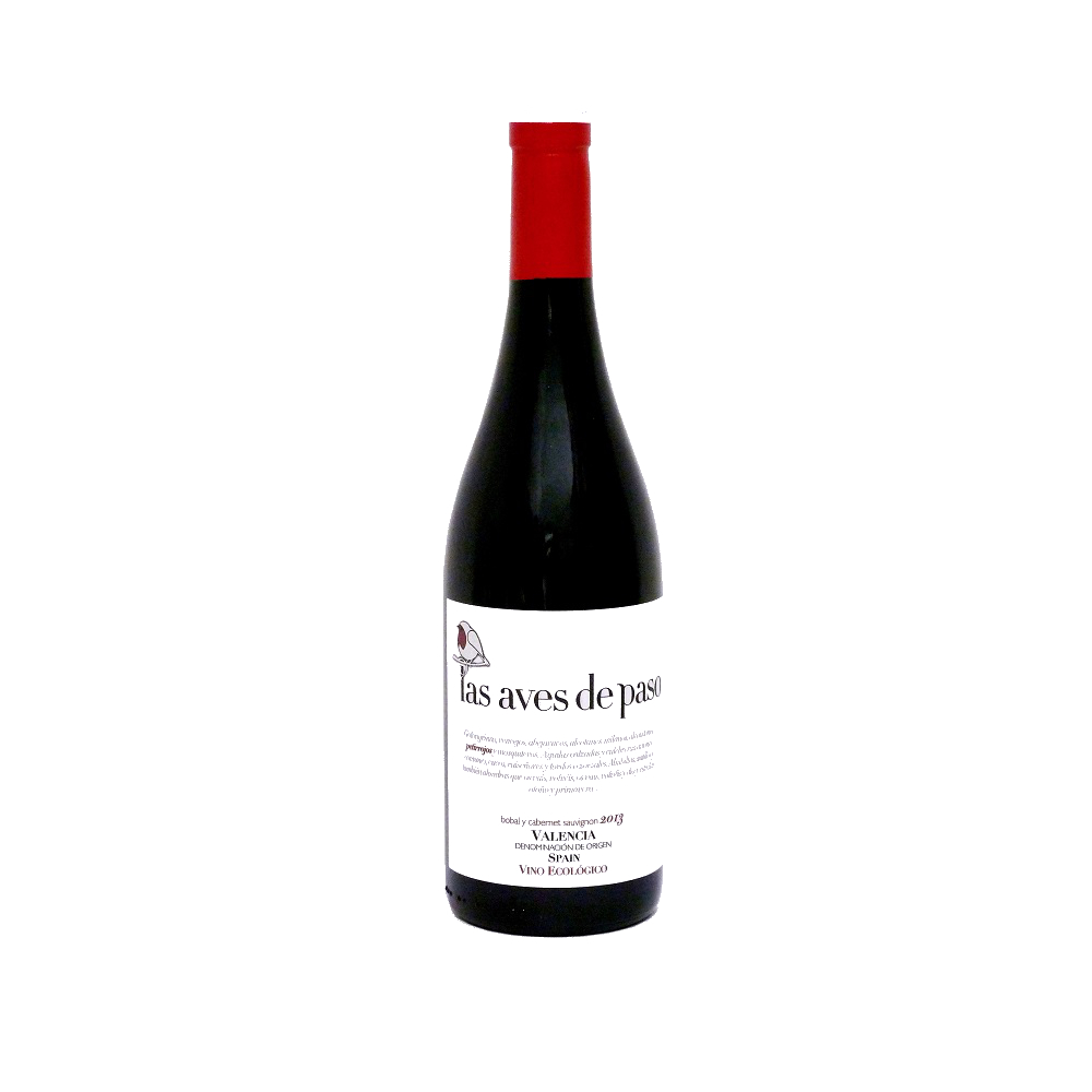 Vino tinto ecológico aves de paso