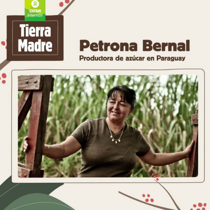 Petrona Bernal productora de azúcar de comercio justo en Paraguay